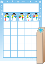SHAPES ETC. Progress Pad/ Stamps Set - Snowmen