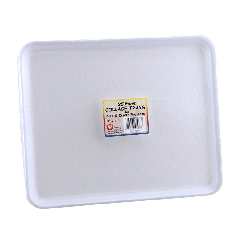 Hygloss Collage Trays, 25 Pack, 9 x 11 (HYG 6982)