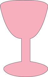 SHAPES ETC. Pink Sticky Shape Notepad Wine Glass