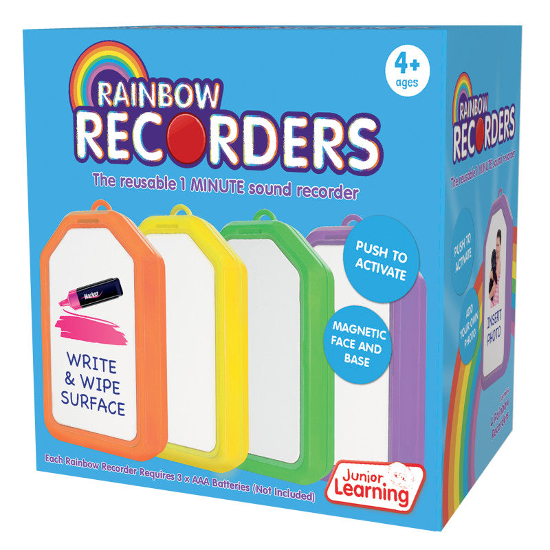 Junior Learning Rainbow Recorders, Set of 4 (JRL149)