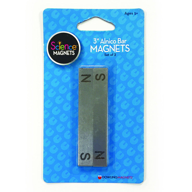 Dowling Magnets Alnico Bar Magnets, 3 Inches, 2 Pack (DO 731011)