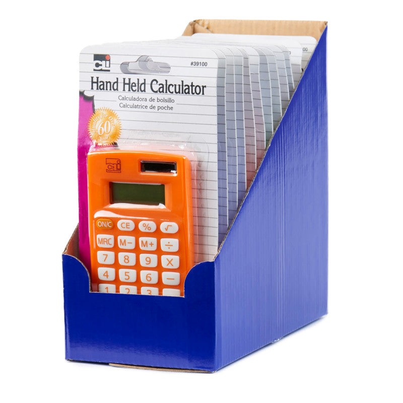 Charles Leonard 8 Digit Calculator, 12 Pack, Assorted Colors (CHL 39100ST)
