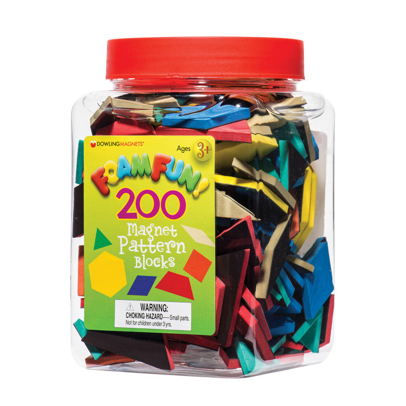 Dowling Magnets Foam Fun Magnets Pattern Blocks (DO 732100)