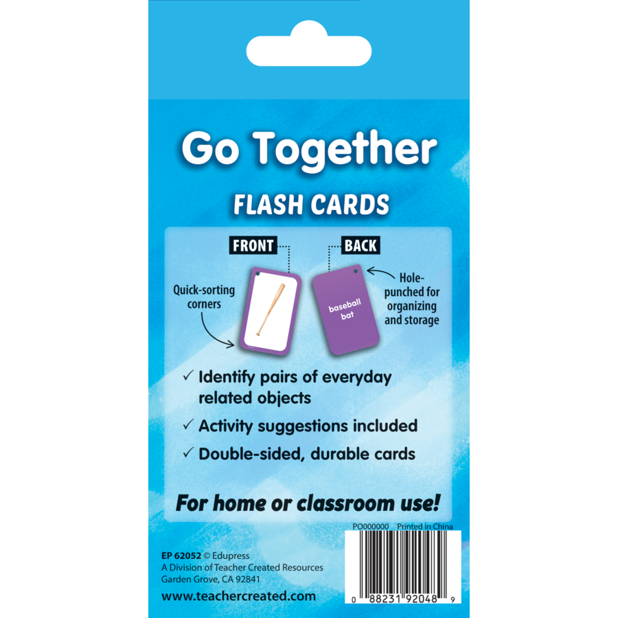 Teacher Created Resources Go Together Flash Cards, 3⅛" x 5⅛", 56 Cards (EP 62052)