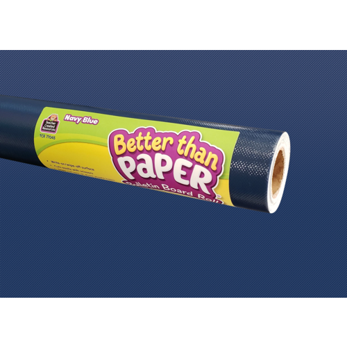 Teacher Created Navy Blue Better Than Paper Bulletin Board Roll, 4' x 12' (TCR 77045)