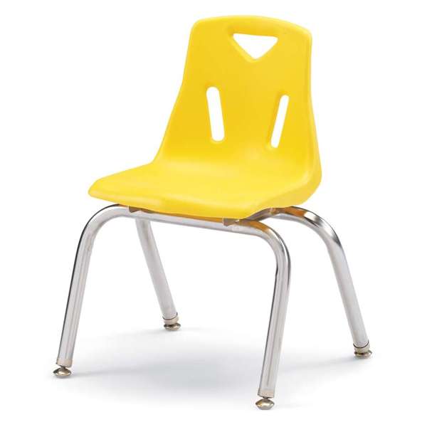 Jonti-Craft Berries Stacking Chair with Chrome Legs, 14", Color Variants