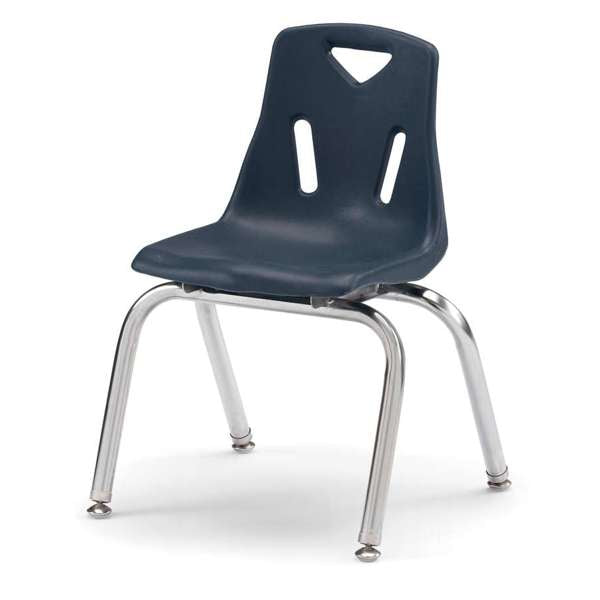 Jonti-Craft Berries Stacking Chair with Chrome Legs, 14", Color Variants