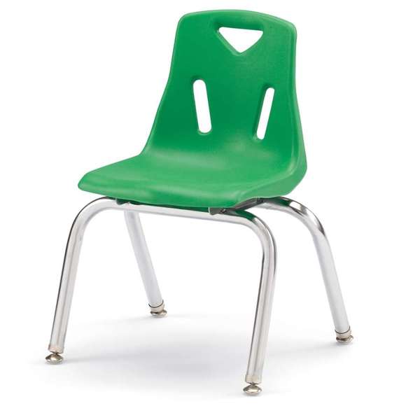 Jonti-Craft Berries Stacking Chair with Chrome Legs, 14", Color Variants