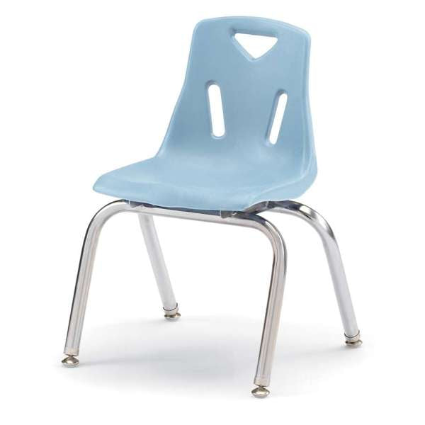 Jonti-Craft Berries Stacking Chair with Chrome Legs, 14", Color Variants