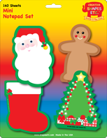 SHAPES ETC. Mini Notepad Set - December