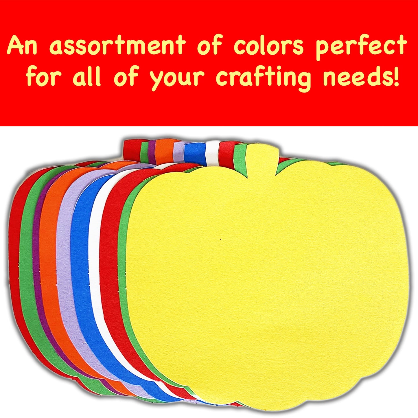 SHAPES ETC. Small Assorted Color Cut-Out - Pumpkin