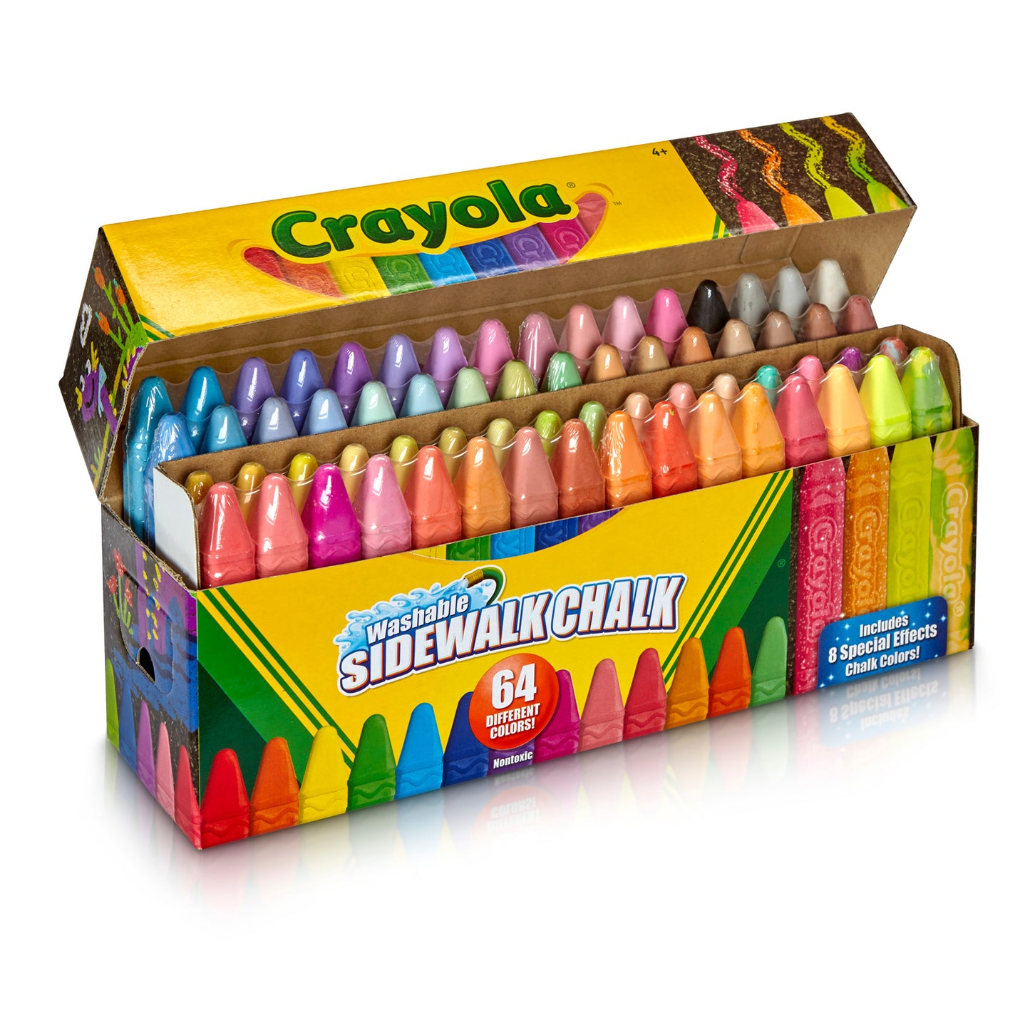 Crayola Washable Sidewalk Chalk, 64 Pack (BIN 512064)