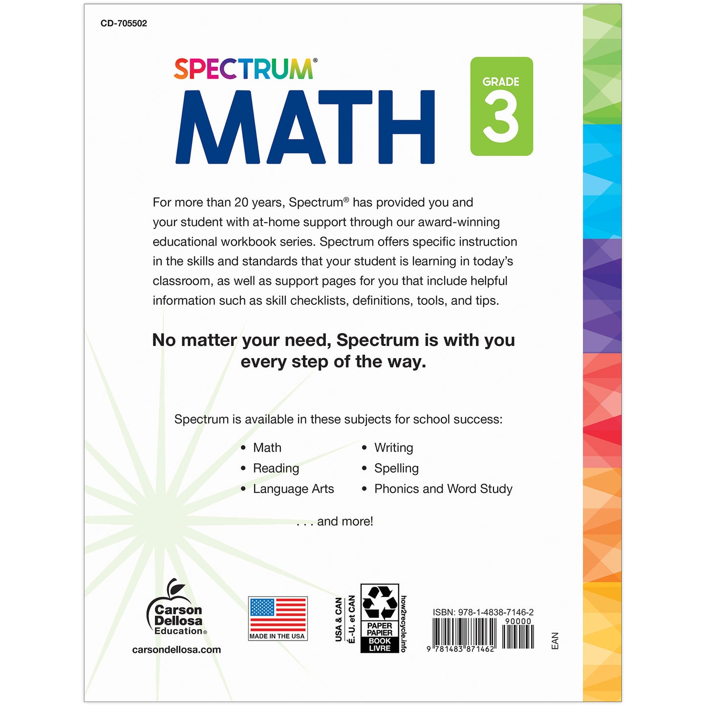 Spectrum Math Workbook, Grade 3