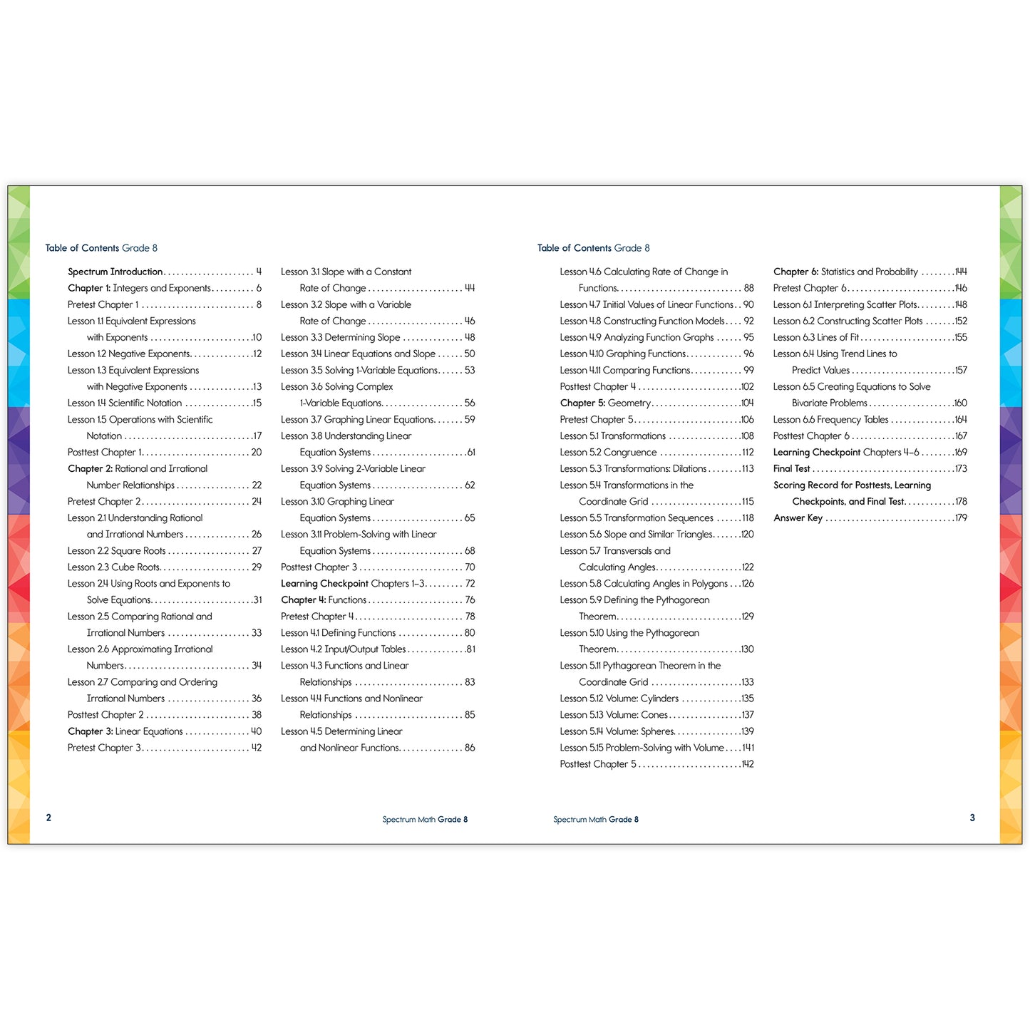 Spectrum Math Workbook, Grade 8