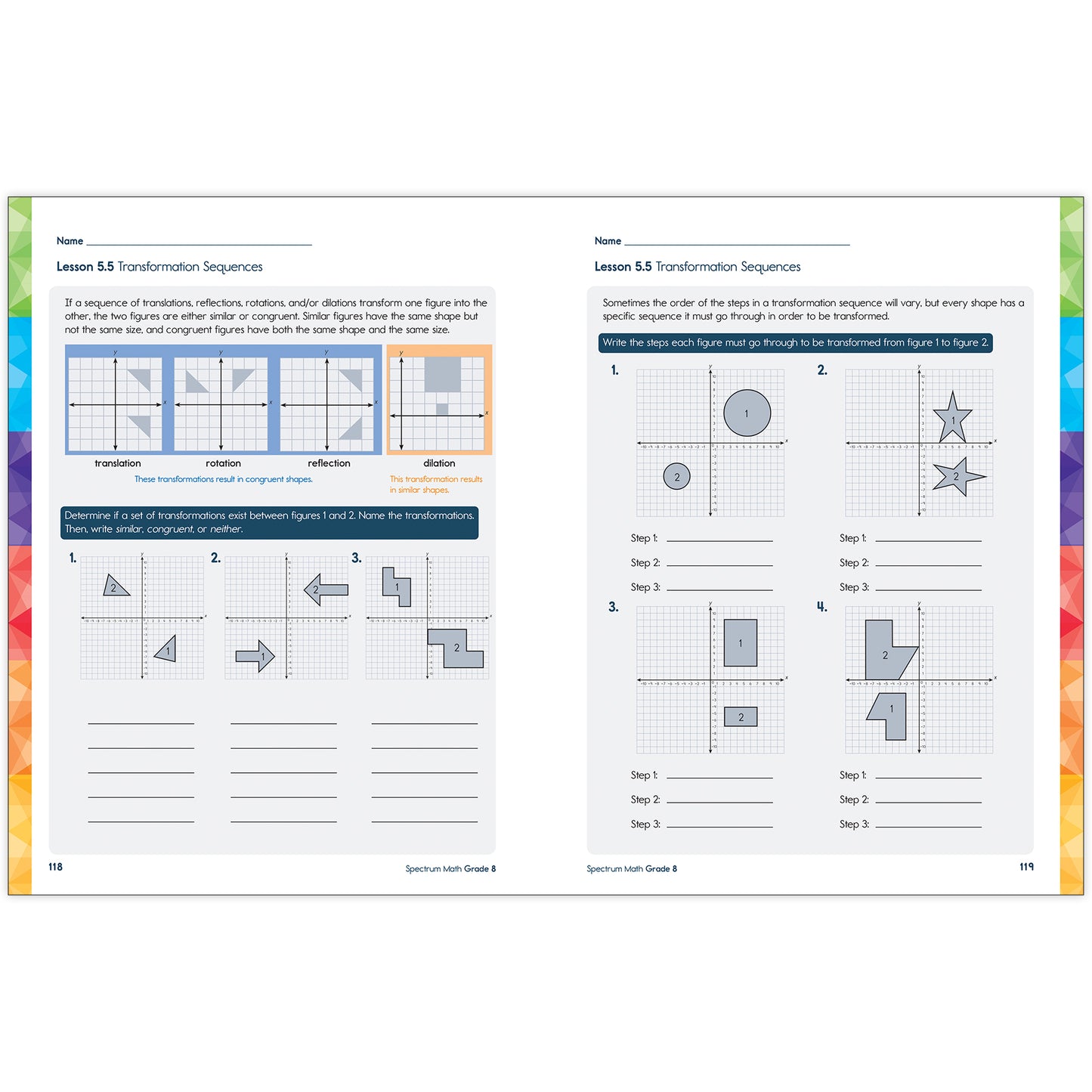 Spectrum Math Workbook, Grade 8