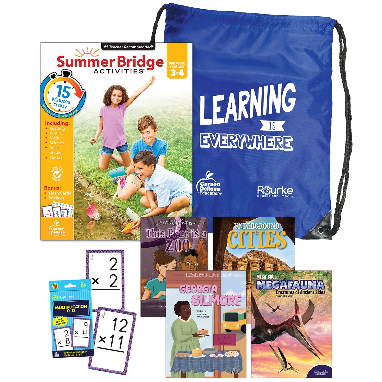 Carson Dellosa Summer Bridge Essential Backpack, Grades 3-4 (CD-745385B)
