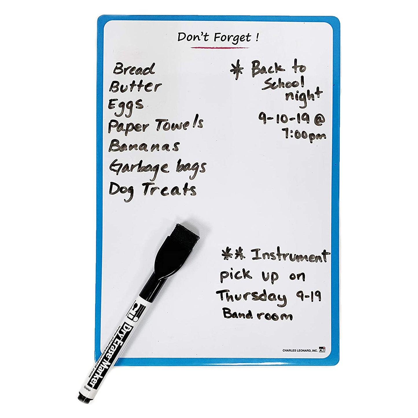 Advantus Mini Magnetic Dry Erase Board, Blue Frame, 12 Pack (CHL 35600ST)