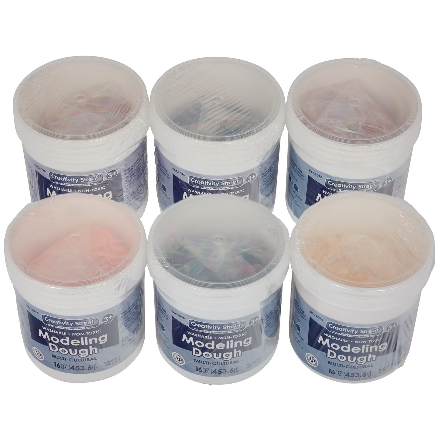 Modeling Dough, 6 Multi-Cultural Assortment, 1 lb. Per Color, 6 Pieces