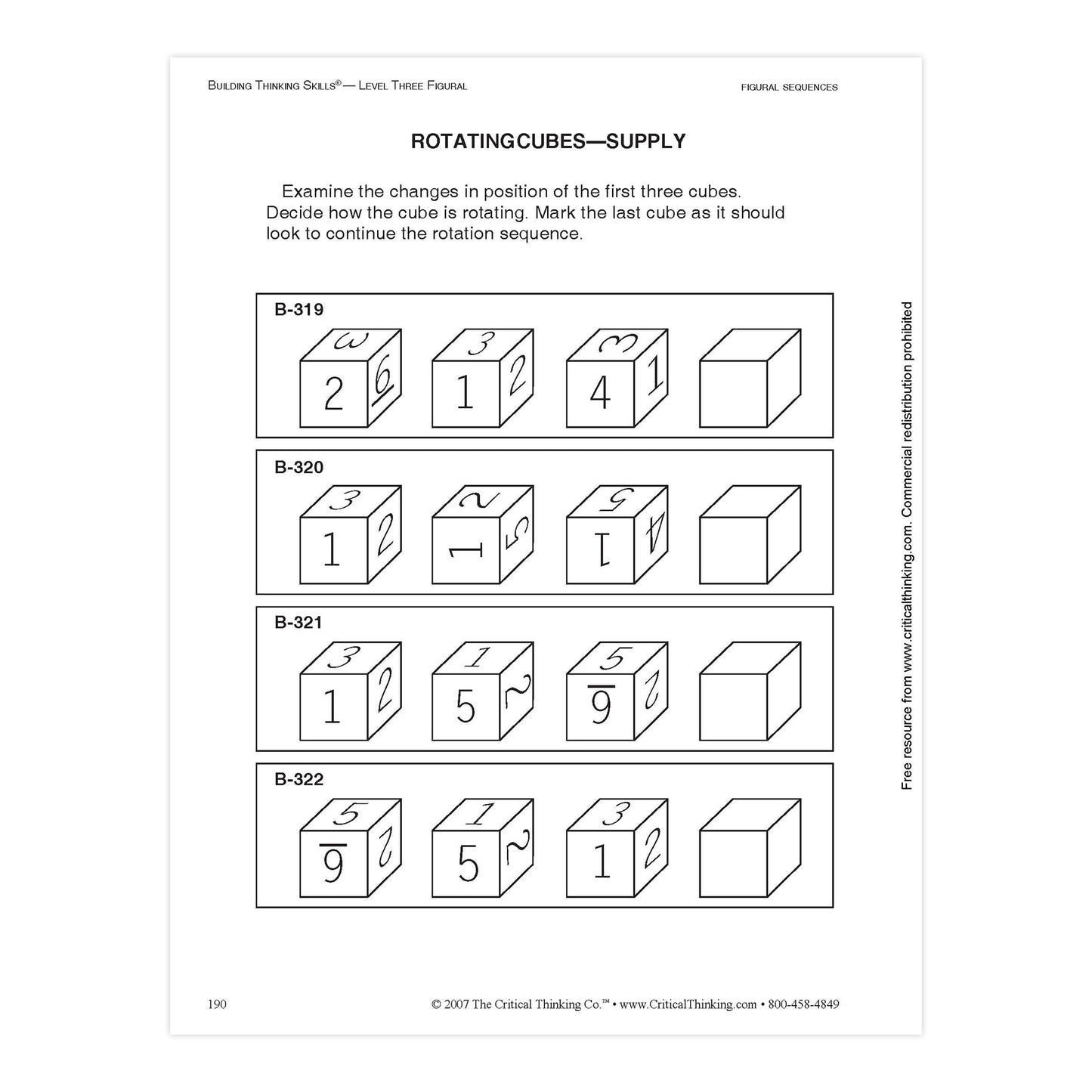 Building Thinking Skills® Book, Level 3, Grade 7-12+