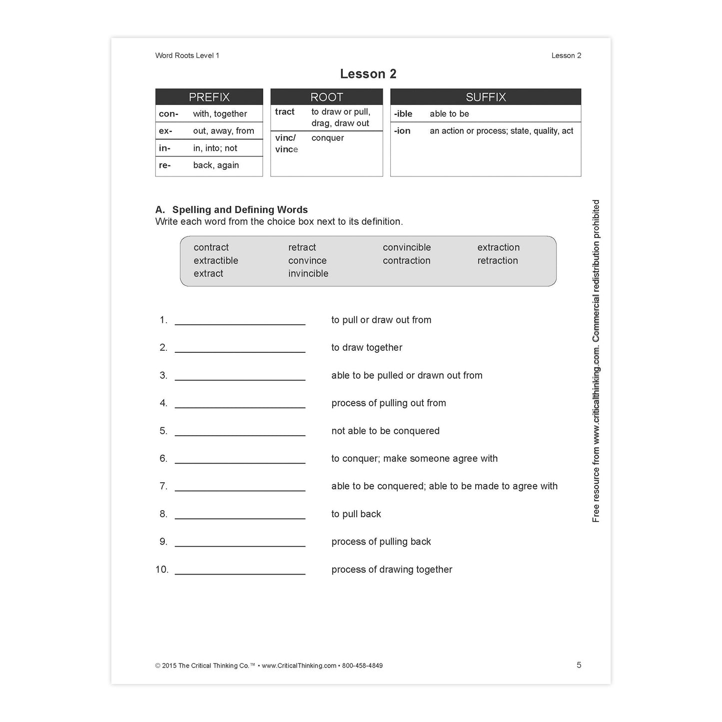 Word Roots Level 1