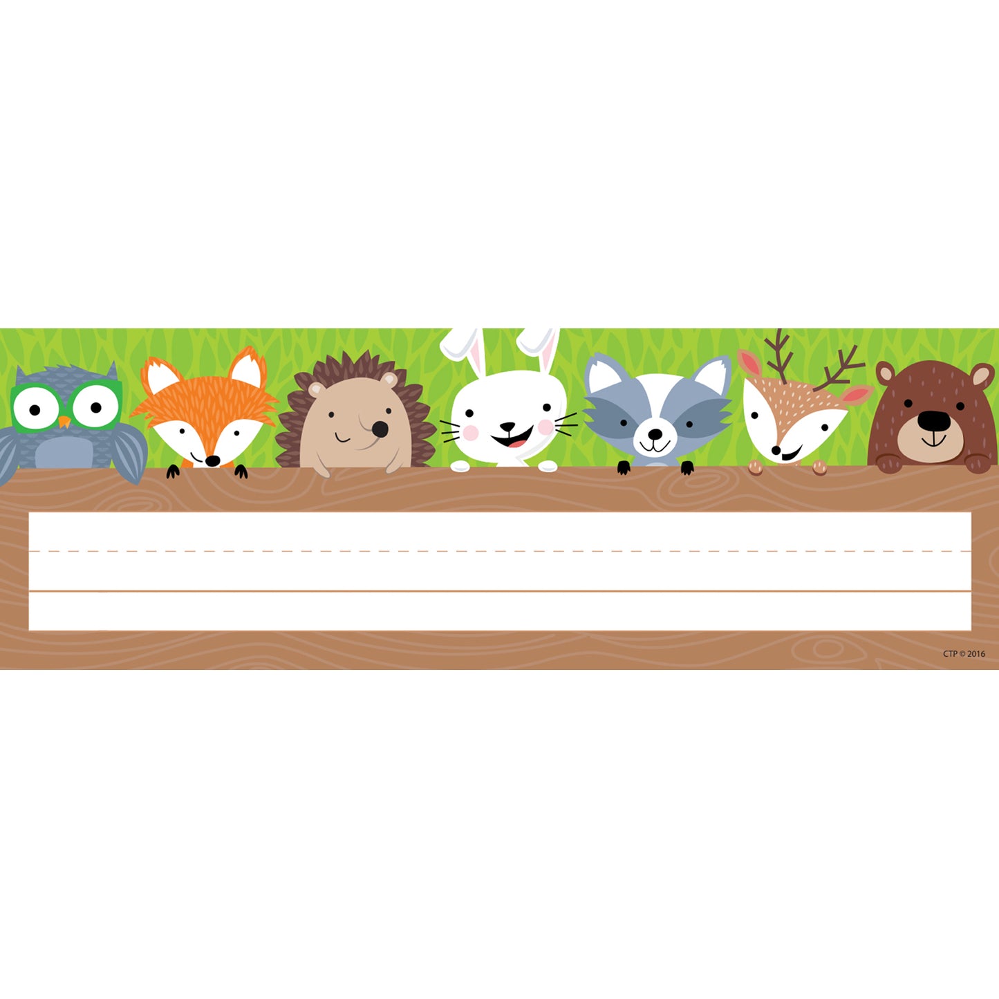 Woodland Friends Name Plate, 36 Per Pack, 6 Packs