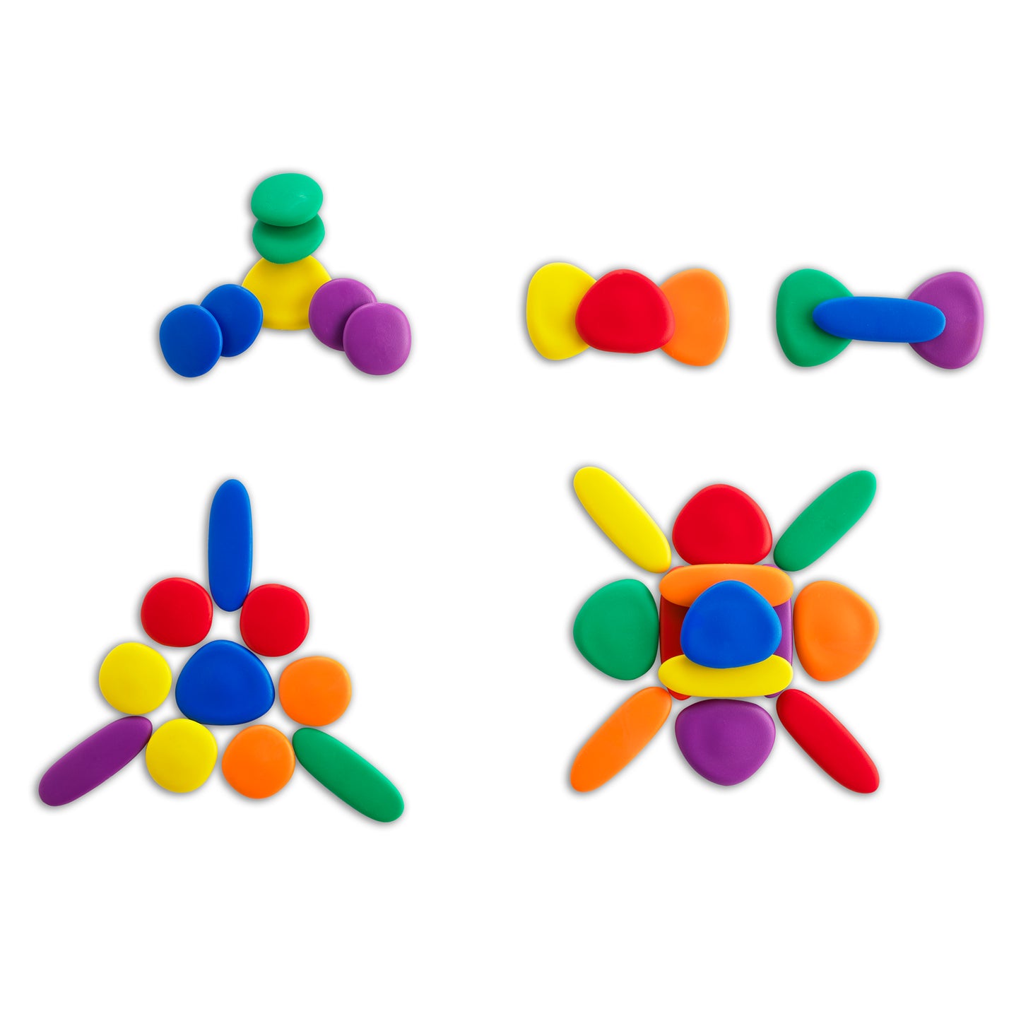 Rainbow Pebbles Activity Set - Junior - 36 Pebbles + 16 Activities - Ages 18m+