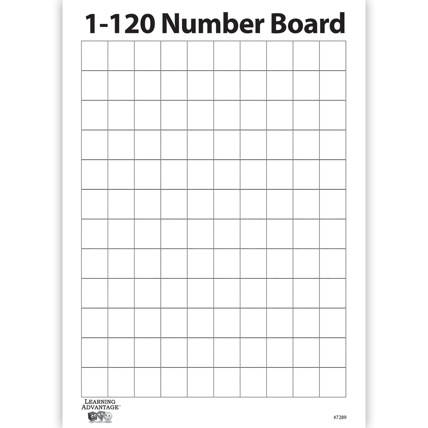 1-120 Number Dry Erase Boards, 10 Per Set, 2 Sets