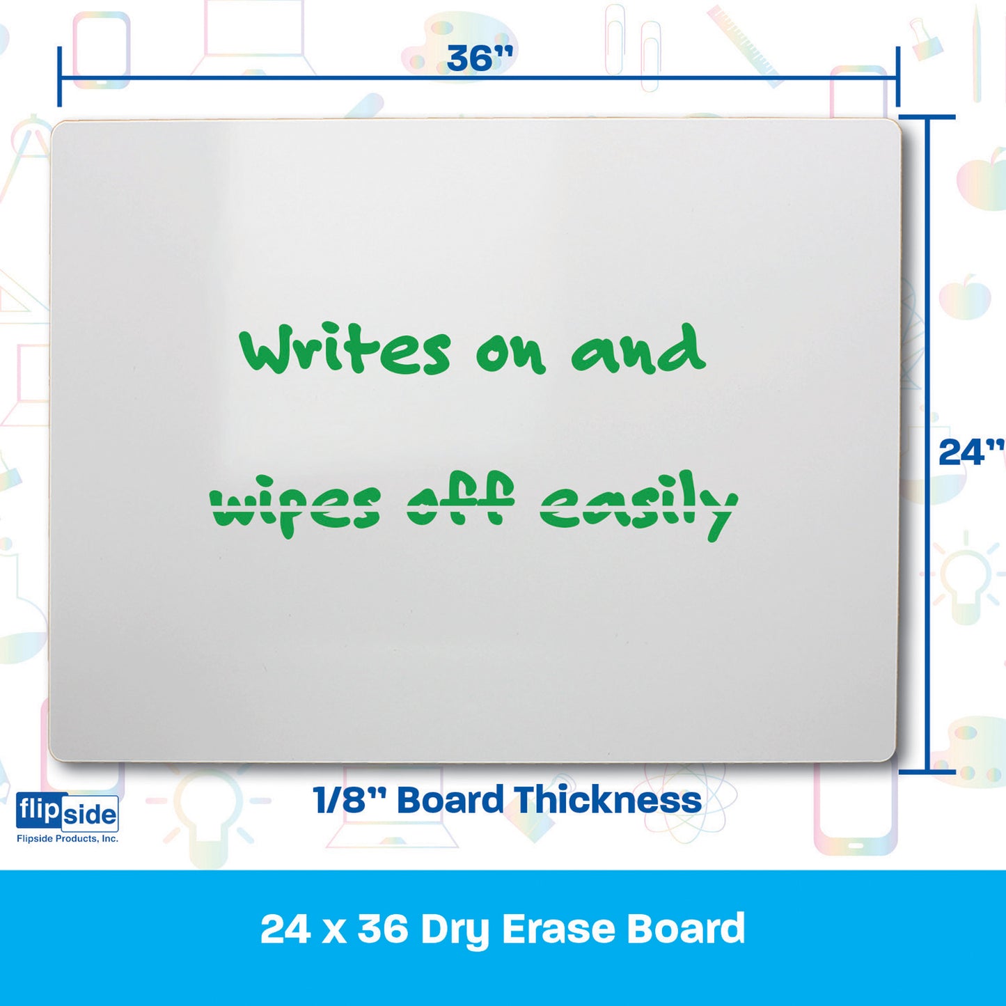 Flipside Dry Erase Board, 24 x 36 (FLP 10088)