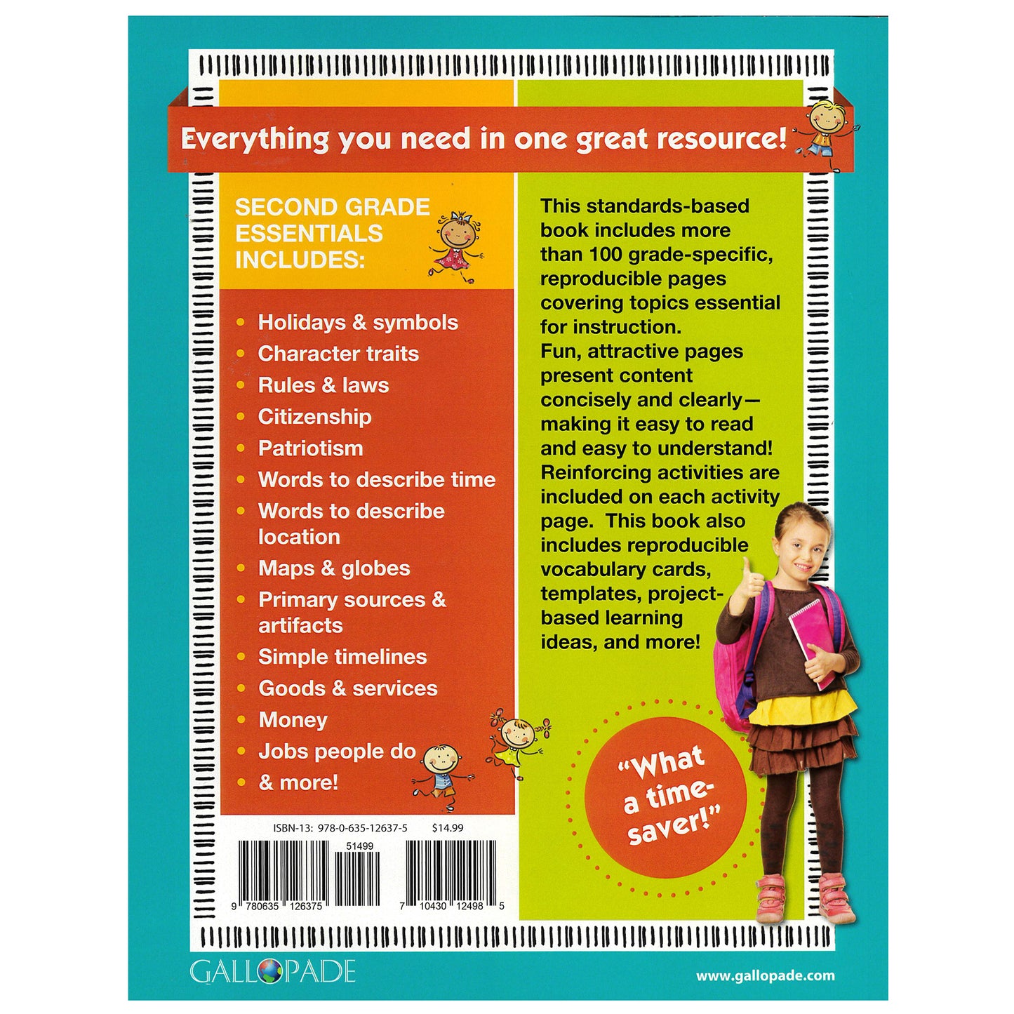 Gallopade Second Grade Essentials for Social Studies (GAL 9780635126375)