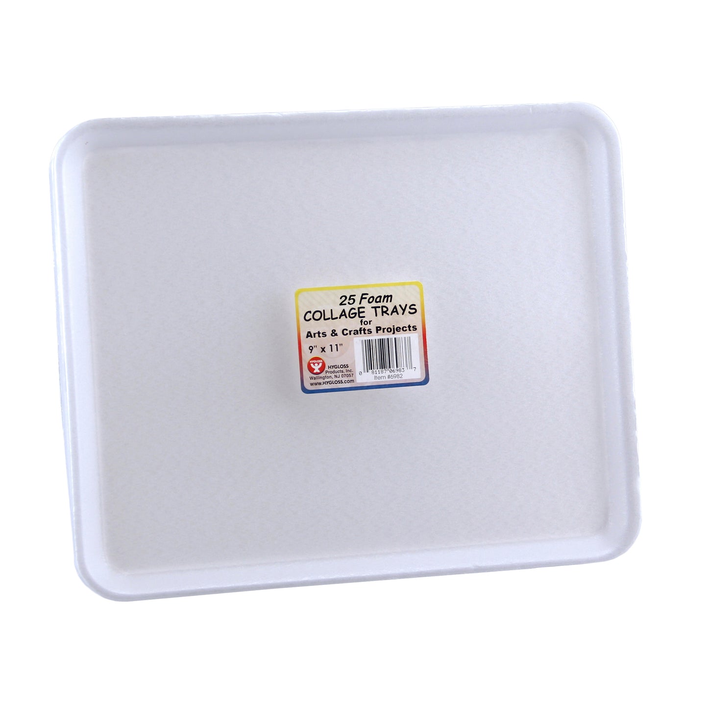 Hygloss Collage Trays, 25 Pack, 9 x 11 (HYG 6982)