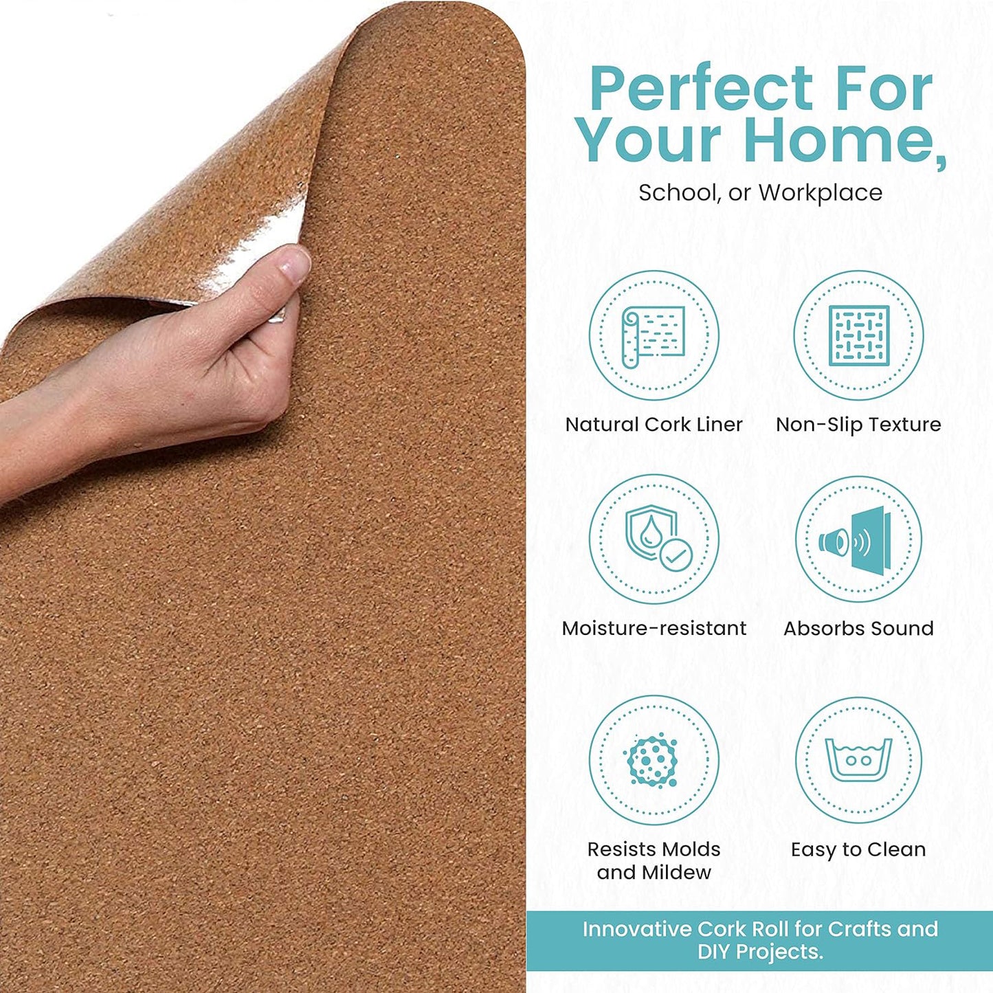 Adhesive Roll, Cork, 18" x 4'
