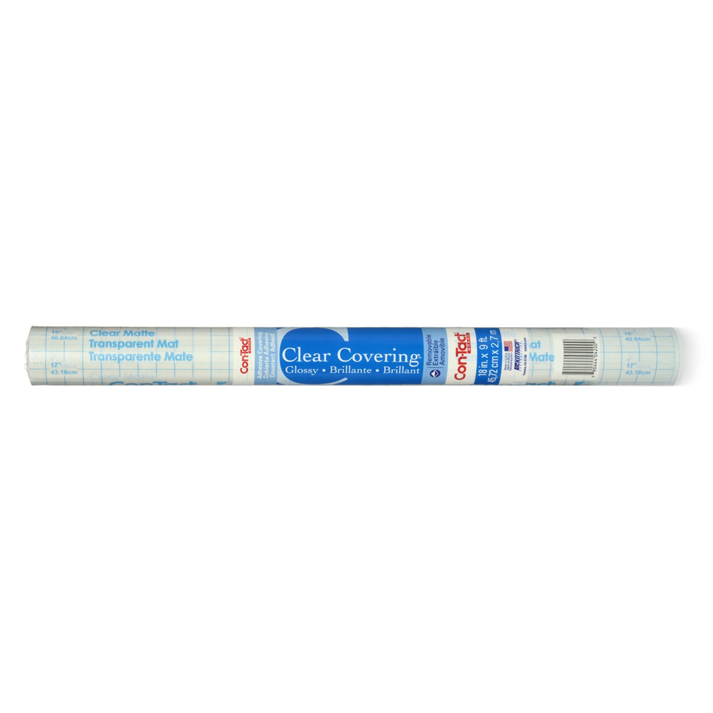 Adhesive Roll, Clear, 18" x 9 ', Glossy, 6 Rolls