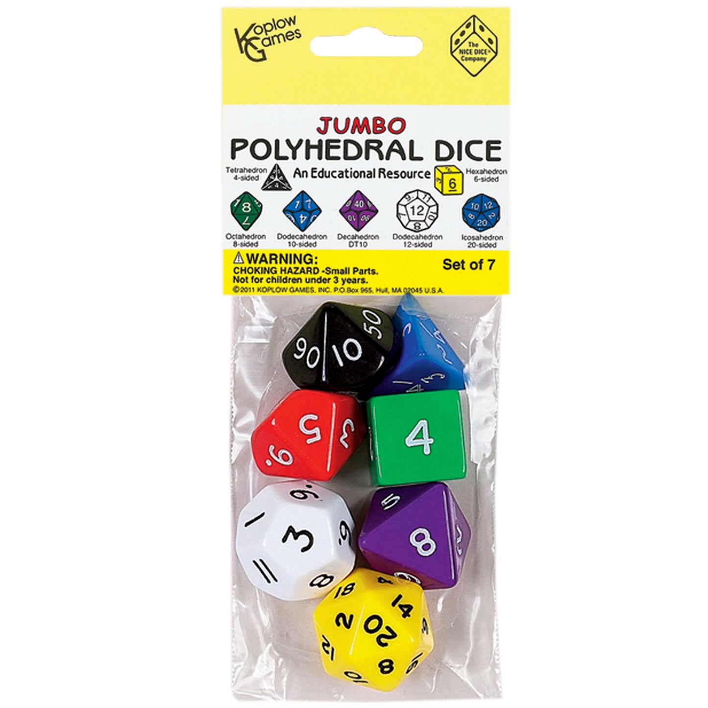 Koplow Games Jumbo Polyhedral Dice, Set of 7 (KOP 10827)