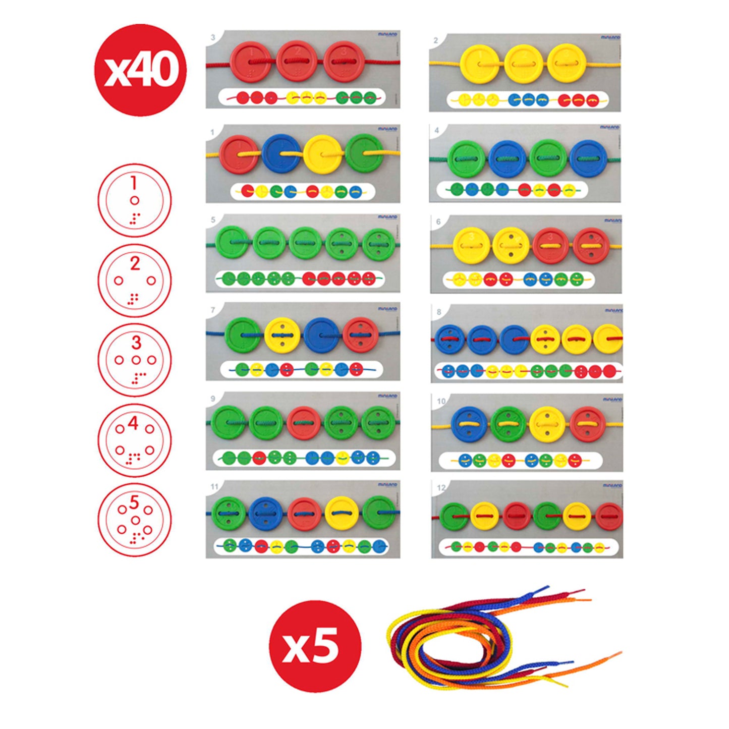Activity Buttons, 57 Pieces