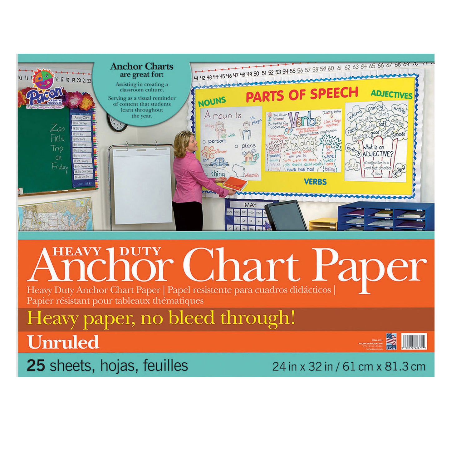 Dixon Heavy Duty Anchor Chart Paper, Unruled, 24 x 32 (PAC 3371)