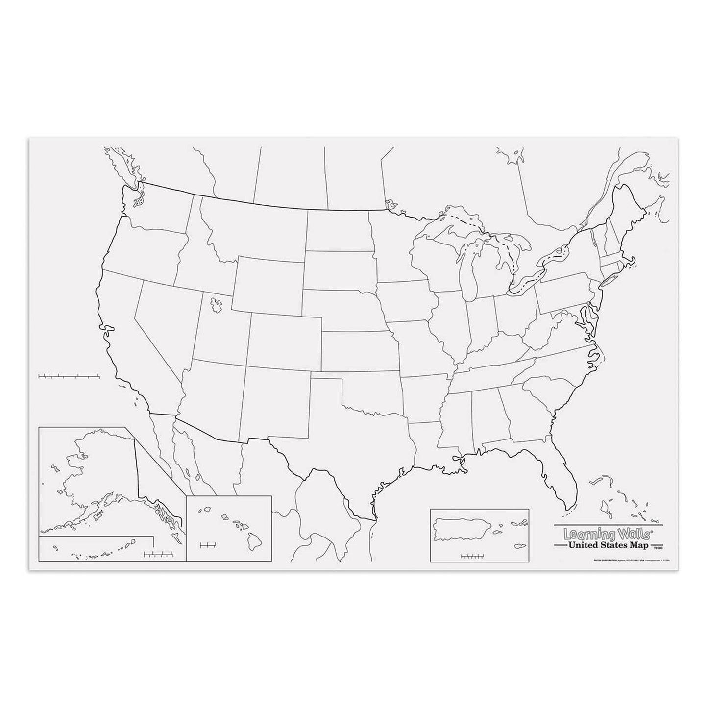 Dixon Giant US Map, 48 in x 72 in (PAC 78760)
