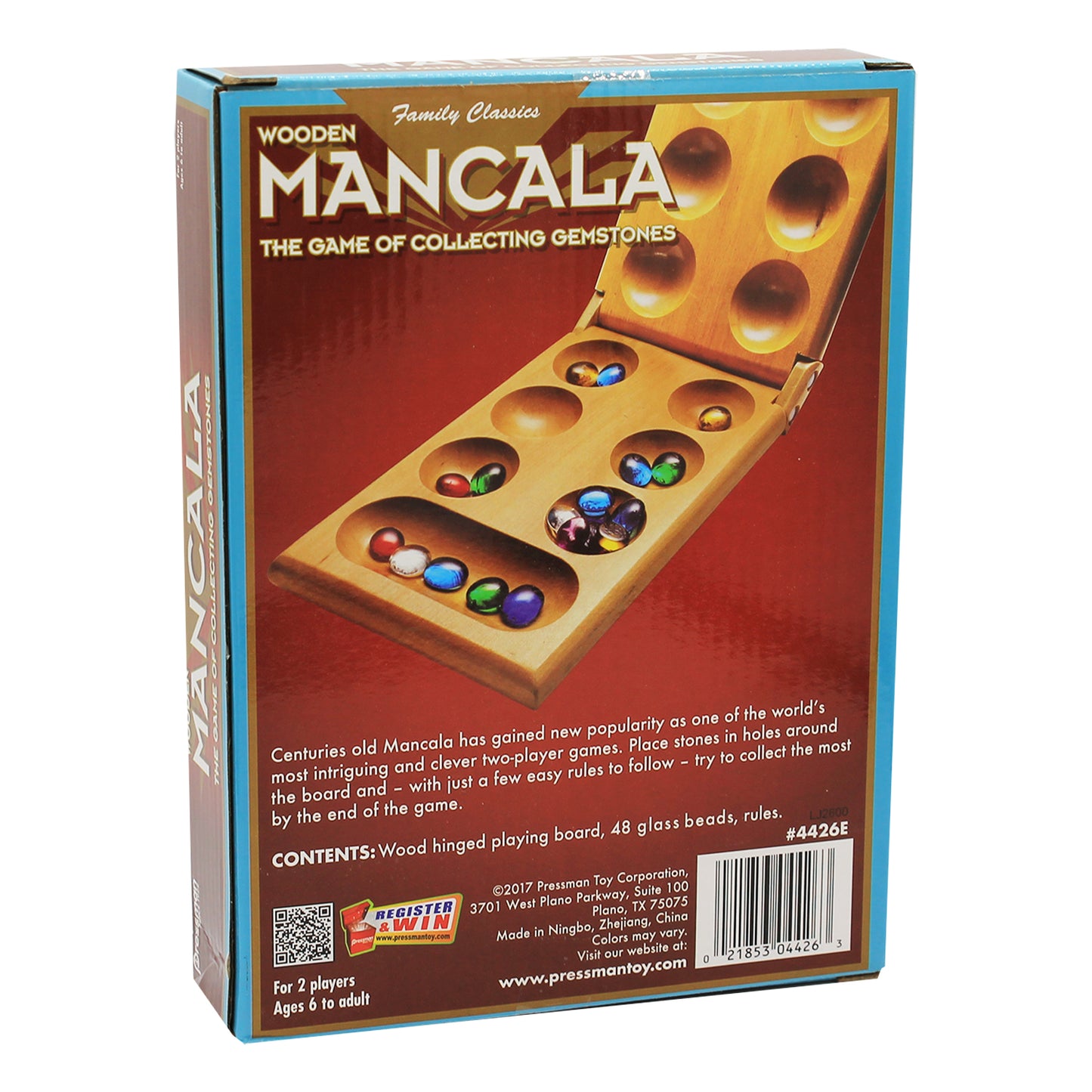 Pressman Mancala, Ages 6 to Adult, 2 Players (PRE 442606)