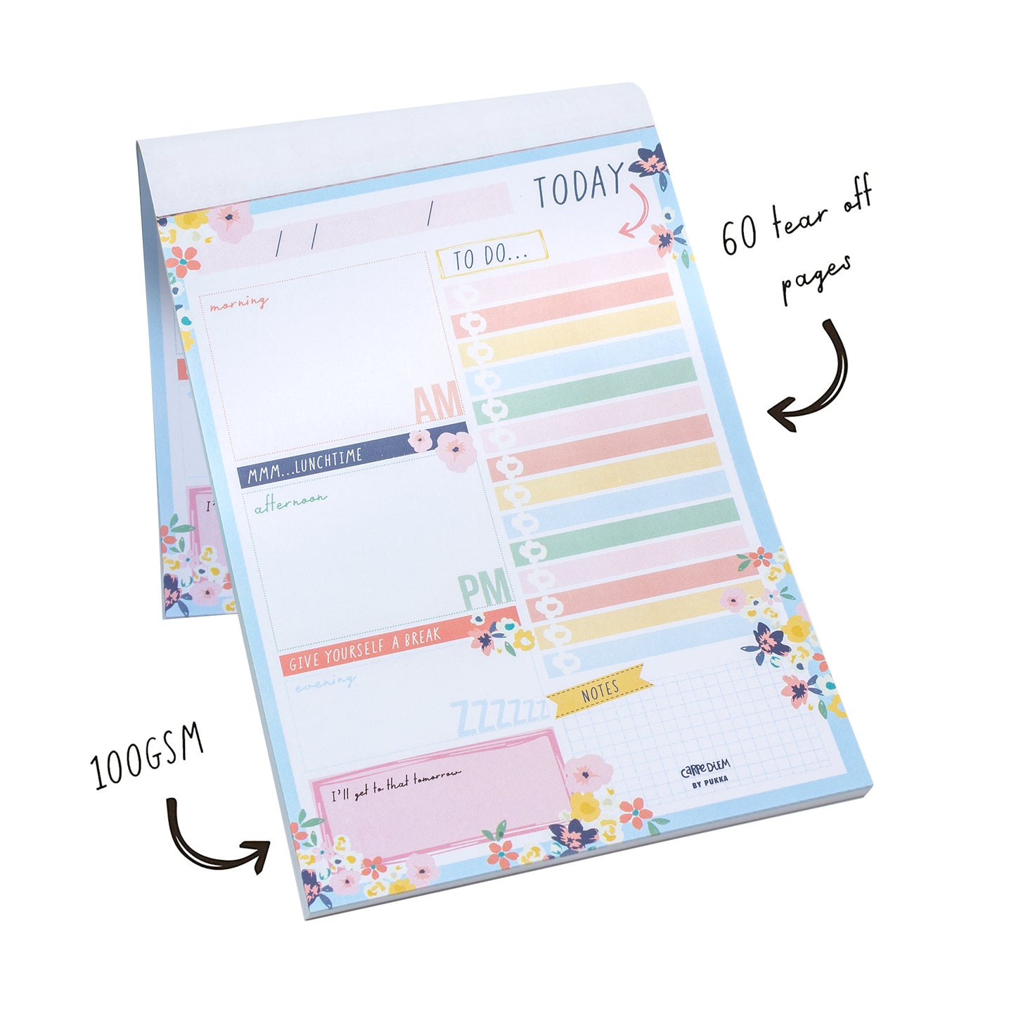 Pukka Pads Daily Planner Pad, Ditzy Floral, 6 Count (PUK9207CD)