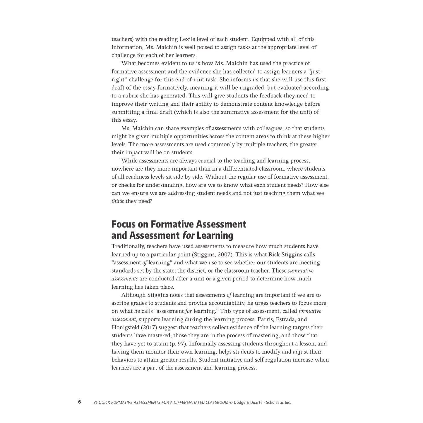25 Quick Formative Assessments for a Differentiated Classroom, 2nd Edition