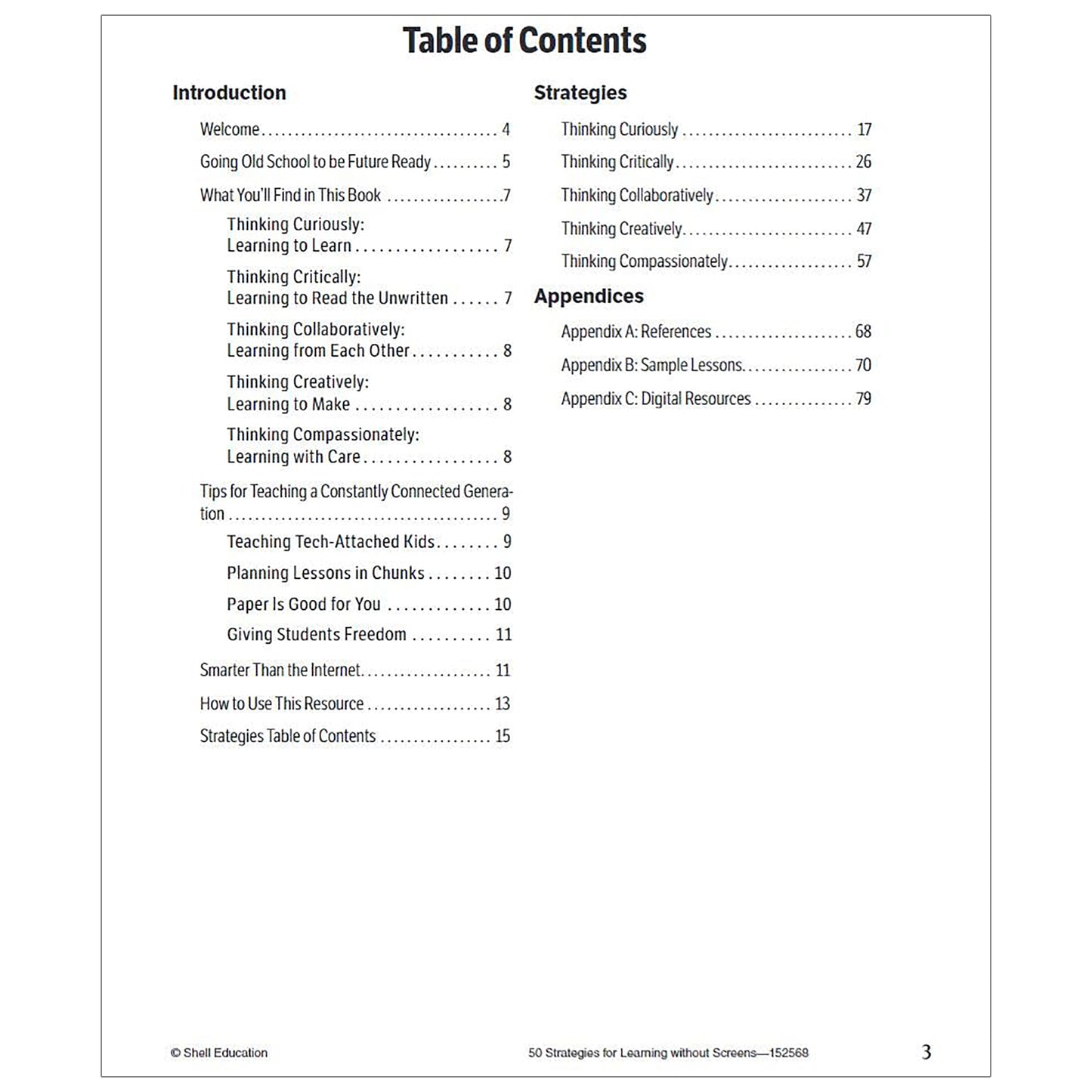 50 Strategies for Learning without Screens