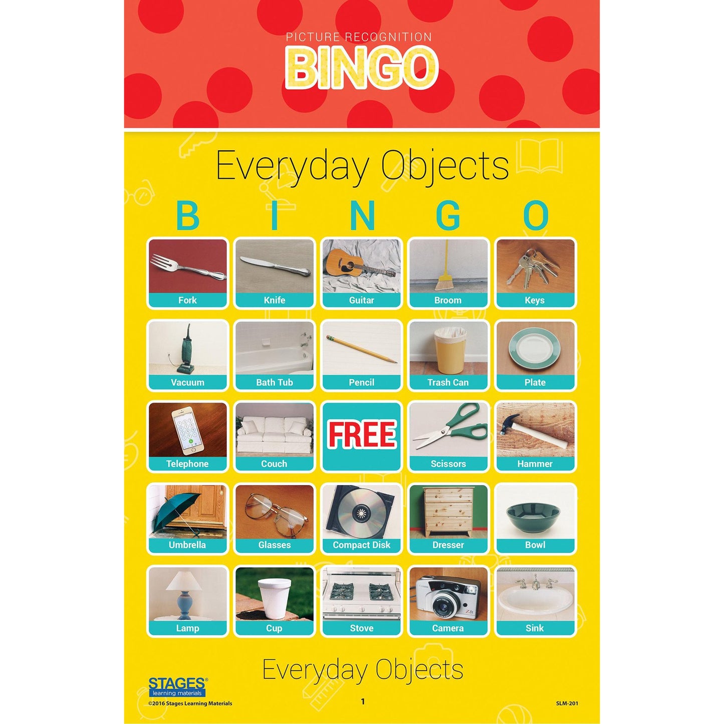 Picture Recognition Bingo Games, Set of all 5
