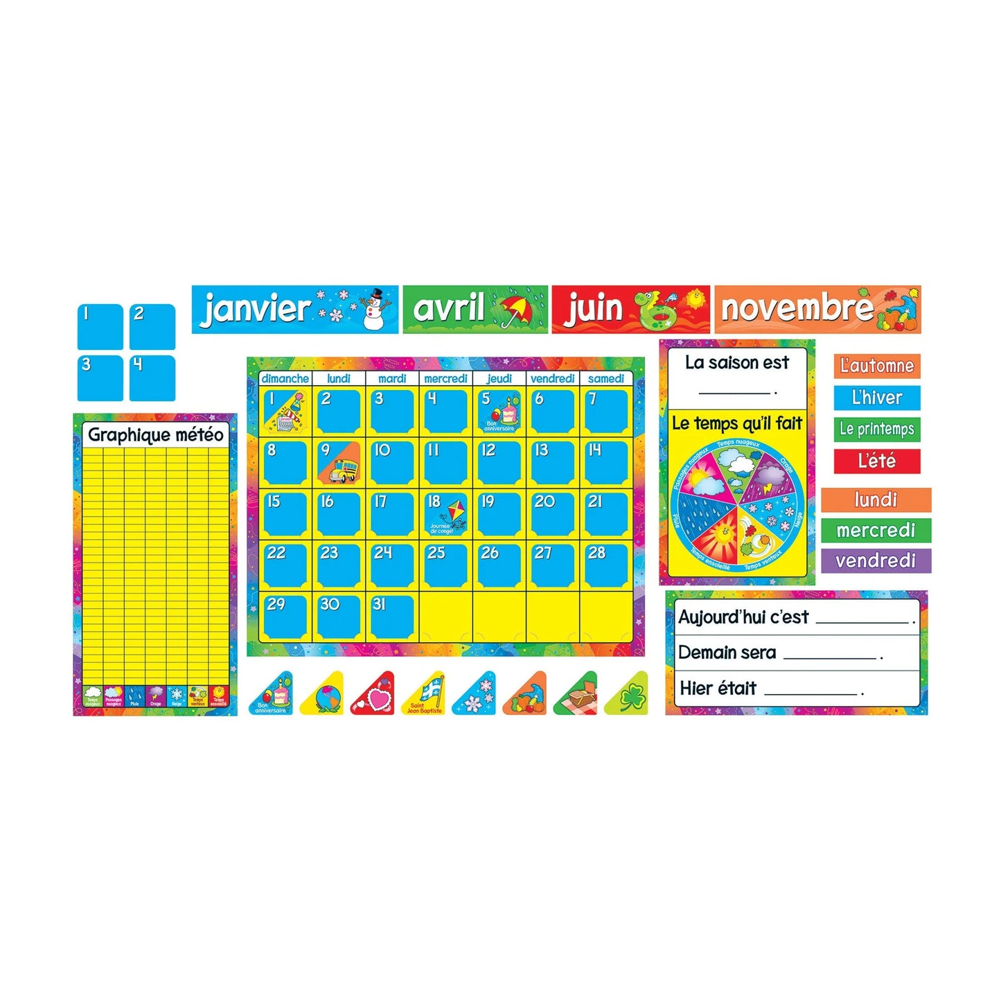 Trend Calendrier Annuel Bulletin Board Set (T-8292)