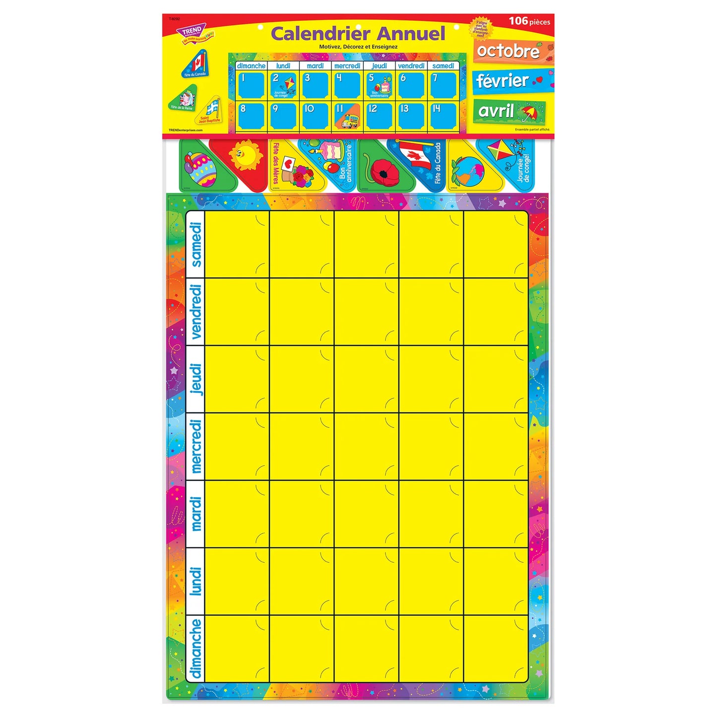 Trend Calendrier Annuel Bulletin Board Set (T-8292)