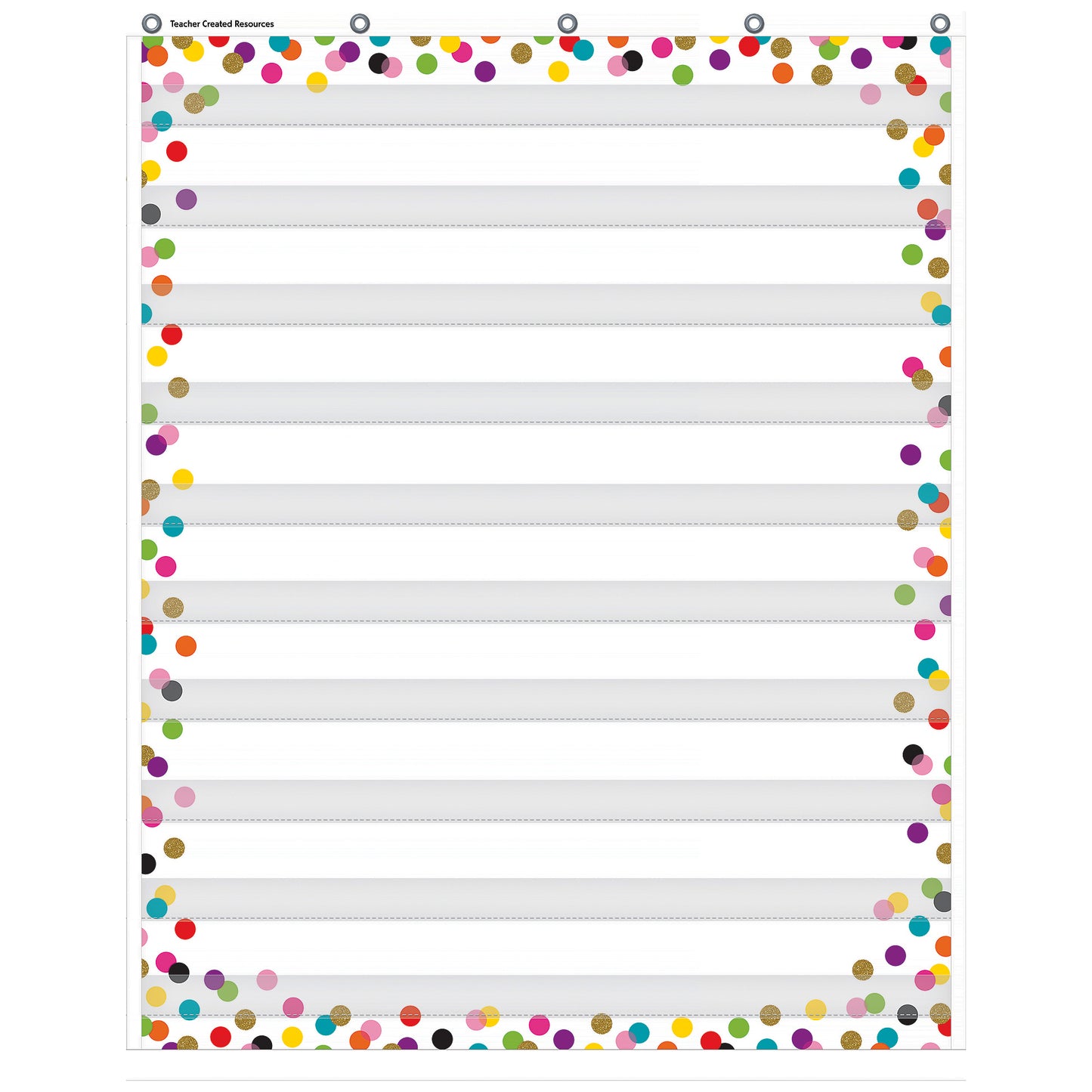 Teacher Created Resources Confetti 10 Pocket Chart, 34 x 44 (TCR 20328)