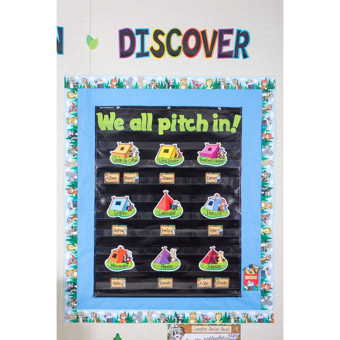 Teacher Created Resources Black 10 Pocket Chart, 34 x 44 (TCR 20744)
