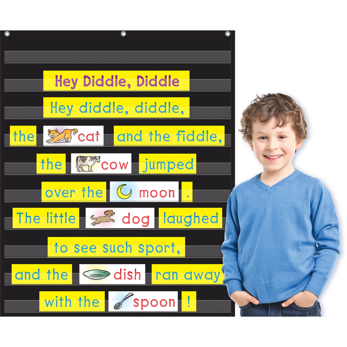 Teacher Created Resources Black 10 Pocket Chart, 34 x 44 (TCR 20744)