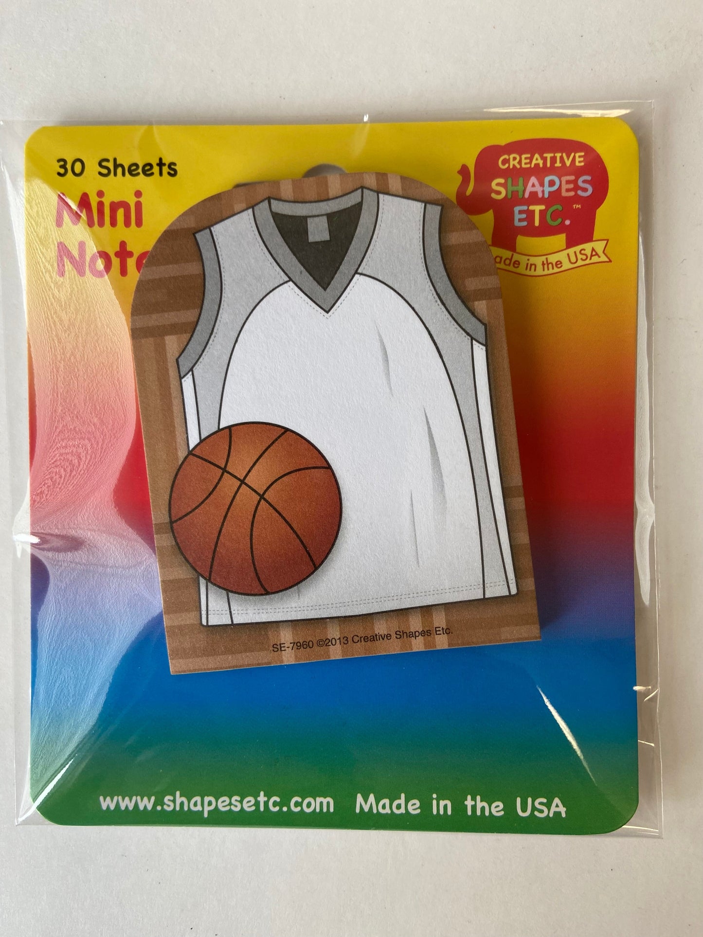 SHAPES ETC. Mini Notepad - Basketball Jersey