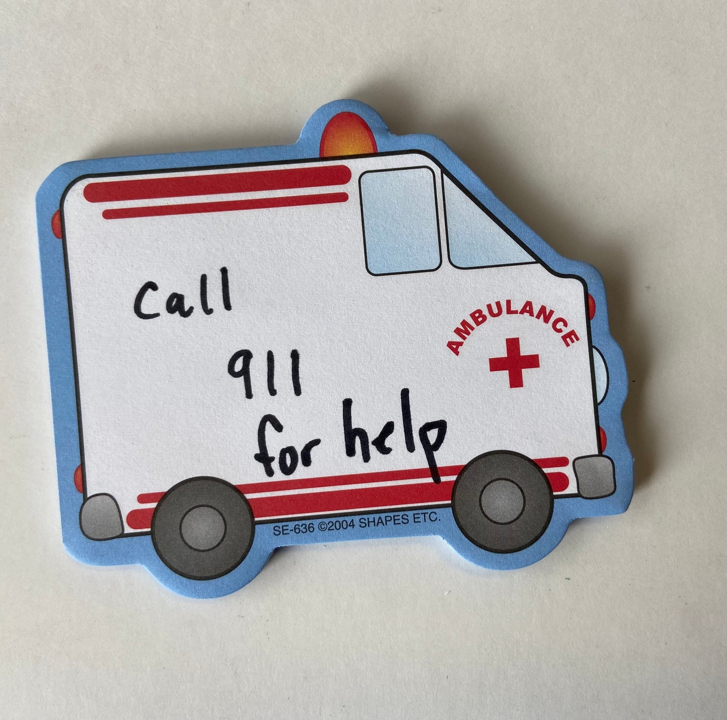 SHAPES ETC. Mini Notepad - Original Ambulance