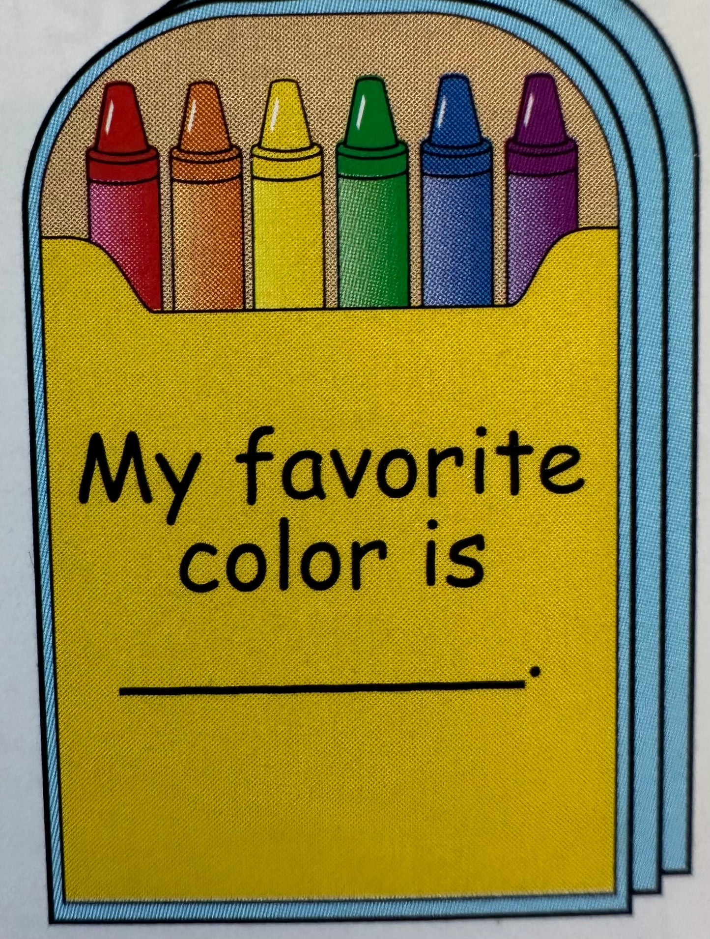 SHAPES ETC. Mini Notepad - Crayon Box