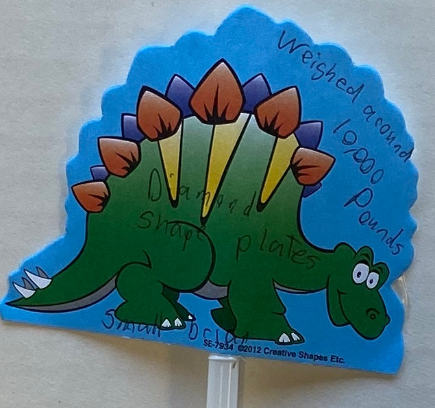 SHAPES ETC. Mini Notepad - Stegosaurus